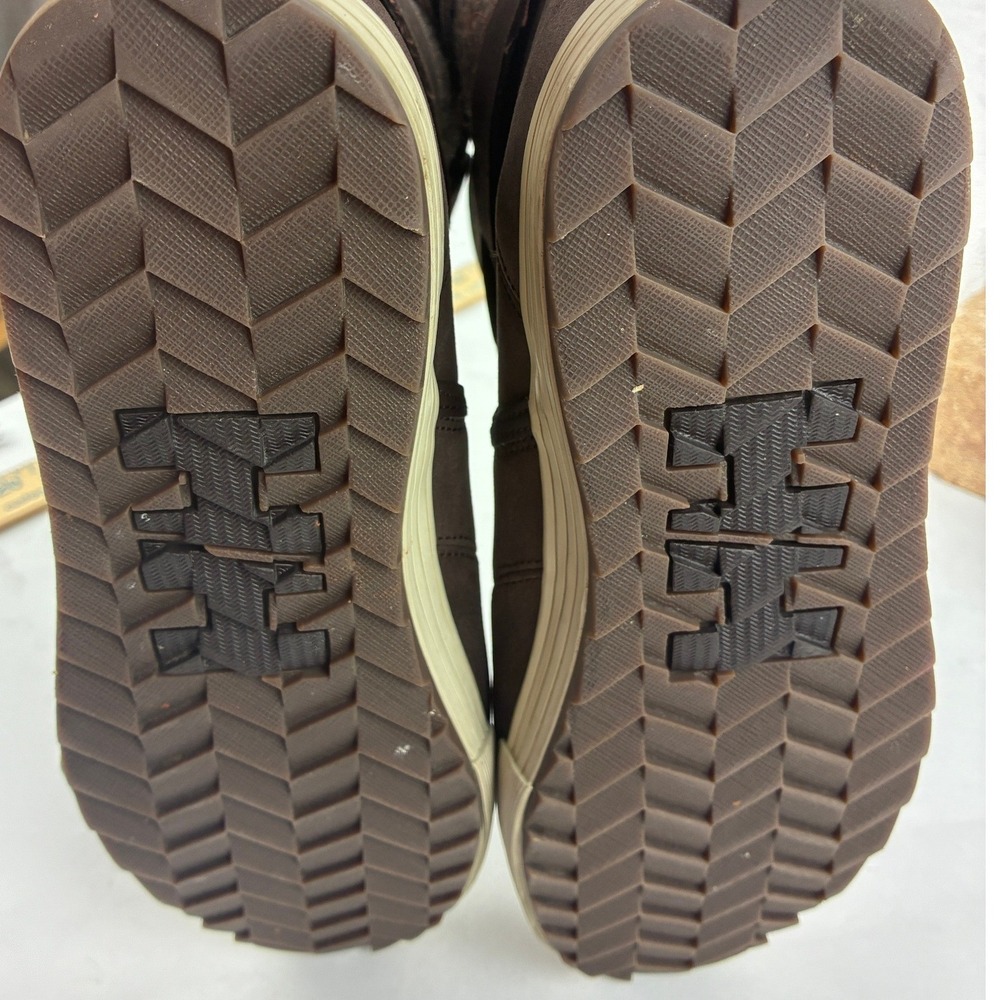 Helly Hansen Brown Leather Wool Blend Buckle Winter Boots Size 8.5 Gorpcore Cozy - Picture 11 of 14